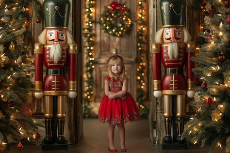 Nutcracker Background, Nutcracker Photoshoot, Giant Nutcracker, Timeless Christmas, Digital Backgrounds, Christmas Card Design, Nutcracker Christmas, Digital Backdrops, Background Vintage