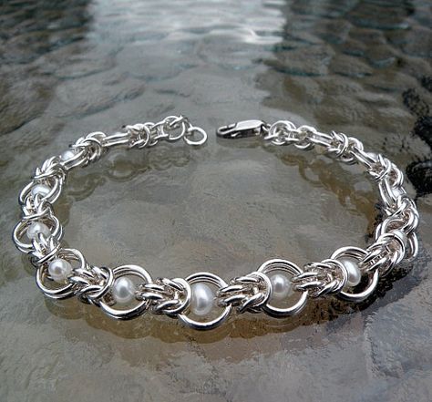 bracelet Jump Ring Jewelry, Chainmaille Jewelry, Chainmail Jewelry, Chainmaille Bracelet, Chain Maille Jewelry, Chain Maille, Creative Idea, Wire Work Jewelry, Work Jewelry