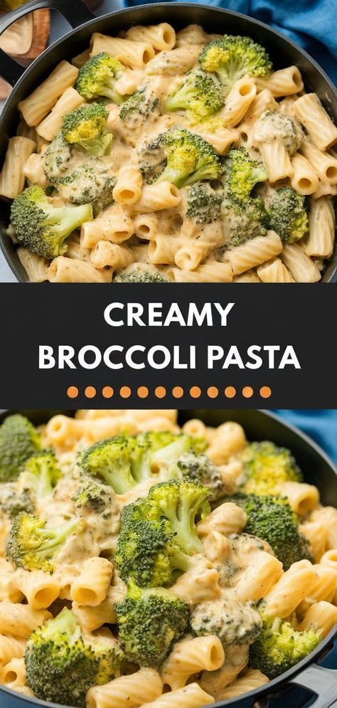 One-Pot Creamy Broccoli Pasta – Simplify dinner with this one-pot creamy broccoli pasta! Made with fresh broccoli and a luscious garlic-infused sauce, it’s a cozy meal that’s ready in under 30 minutes. Brocolli Alfredo Pasta Vegetarian, One Pot Pasta With Broccoli, Broccoli Cream Cheese Pasta, Dinner Ideas Broccoli, Dinner Ideas With Broccoli, Broccoli And Pasta Recipes, Pasta And Broccoli Recipes, Pasta Recipes Broccoli, Broccoli Dinners