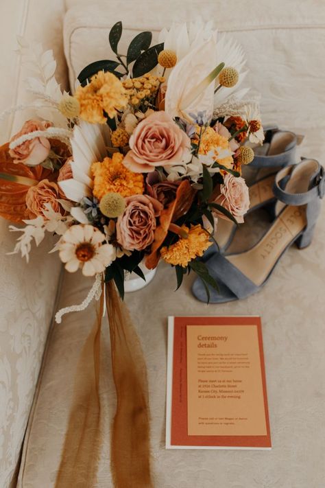 Earth Tone Wedding, Fall Wedding Flowers, Kansas City Wedding, Orange Wedding, Bouquet Of Flowers, Wedding Mood, Junebug Weddings, City Wedding, Wedding Themes