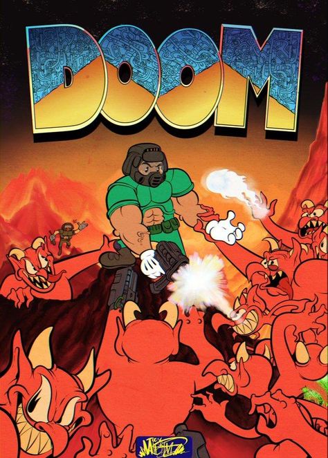 DAISY ETERNAL: Birds and The Imps | Doom | Know Your Meme Doomguy Face, Doom Cover, Doom 1993, Doom Videogame, Doom Demons, Pizza Drawing, Doom 1, Doom Slayer, Doom Game