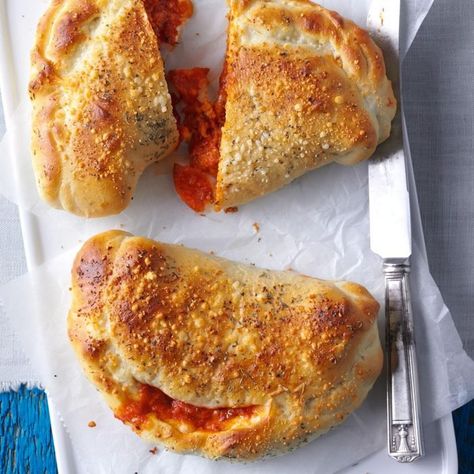 Calzone Dough Recipe, Pepperoni Calzone, Calzone Dough, Calzone Recipe, Frozen Bread Dough, Sheet Pan Dinners, Dough Recipe, Taste Of Home, Easy Food To Make