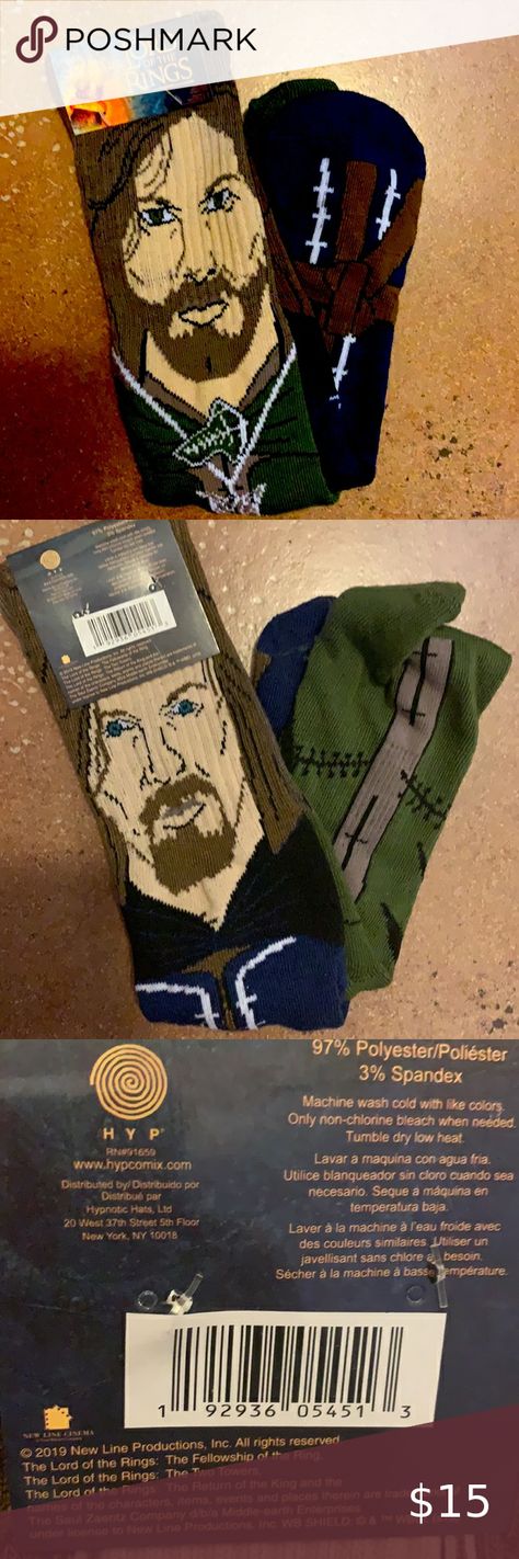 Lord of the rings socks! Legolas And Aragorn, Legolas, The Rings, Lord Of The Rings, Socks, Gifts, Closet