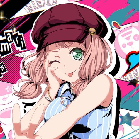 bandori, bang dream, uehara himari, afterglow. Himari Uehara Icon, Danganronpa, Cute Icons, Aesthetic Anime, Profile Picture, Favorite Character, Bangs, Character Design, Marvel