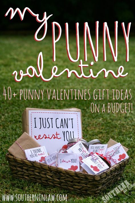 We have 40+ Punny Valentines Gift Ideas PLUS Free Printable Gift Tags to help you put together the best Valentines Gifts ever! Budget friendly with gift ideas for everyone (including non-food Valentines Gift Ideas!) Food Valentines, Valentines Gift Ideas, Valentines Day Puns, Cheesy Valentine, Valentines Puns, Punny Gifts, Punny Valentines, Funny Valentines Gifts, Free Printable Gifts