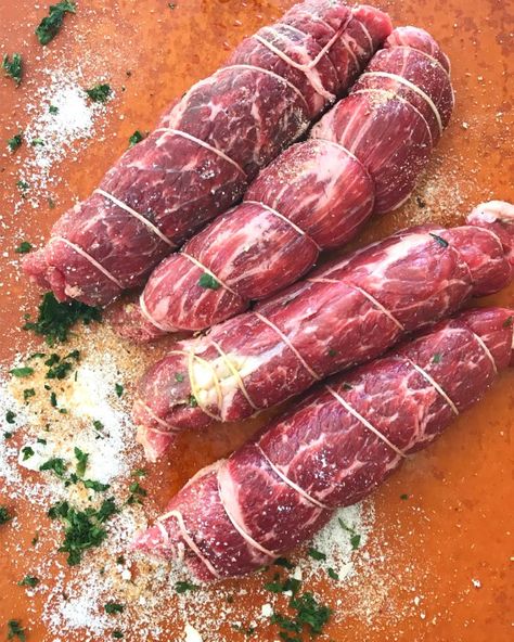 Slow Simmered Beef Braciole - Proud Italian Cook Instant Pot Braciole, How To Make Italian Beef, Italian Beef Rolls, Italian Beef Roll Ups, Italian Steak Rolls Braciole Recipe, Italian Beef Appetizer, Italian Brajole, Beef Braciole Recipe Stuffed Flank Steak, Steak Italian Recipes