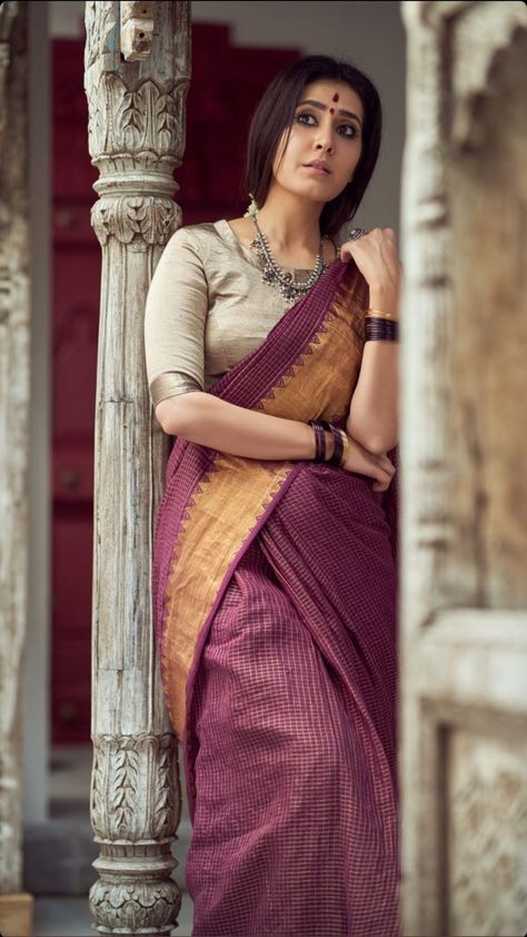 raashi khanna in a traditional saree for dussehra 2020 1 Actress Photography, Raashi Khanna, Rashi Khanna, Saree Poses, Indian Look, Indian Photoshoot, Saree Photoshoot, Indian Photography, Photography Poses Women