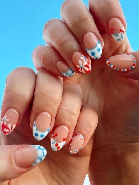 Patriotic Nails Design, Patriotic Nails, Usa Nails, Fourth Of July Nails, Pink Glitter Nails, 4th Of July Nails, Summery Nails, Cute Summer Nails, July Nails