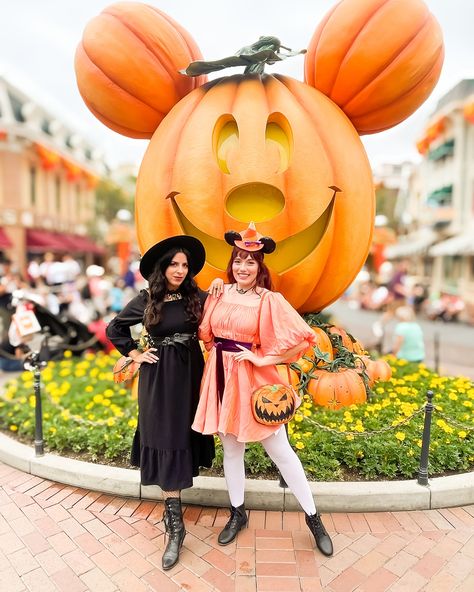 It’s that time of year again.. the Mickey pumpkin 🎃 has returned! You know your favorite opposite aesthetic witches are ready for spooky season ✨💜🧡✨ We will be back at Disney this Sunday for opening night of Oogie Boogie Bash! We can’t wait to debut our cosplays for that night! ✨ Shoutout to @sophiekraymer for being a pumpkin 🎃 witch with me 💕 Opposite Aesthetic, Oogie Boogie Bash, Mickey Pumpkin, Pumpkin Witch, Oogie Boogie, Opening Night, Disney Outfits, A Pumpkin, Spooky Season