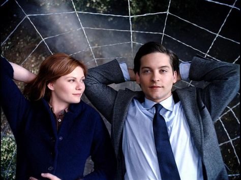 Pete and Mary Jane Bella Y Edward, Spider Man Trilogy, Spiderman 3, Mary Jane Watson, Spectacular Spider Man, Hugh Grant, Natural Redhead, Movie Couples, Kirsten Dunst