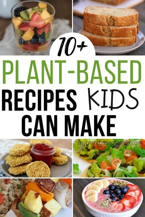 Plant-Based Recipes Kids can make. Your kids will love to help make these easy recipes. Recipes Kids Can Make, Gluten Free Recipes For Kids, Gluten Free Plant Based, Vegan Kids Recipes, Plantbased Recipes, Plant Based Recipes Easy, Gluten Free Kids, Plant Based Snacks, Plant Based Diet Recipes