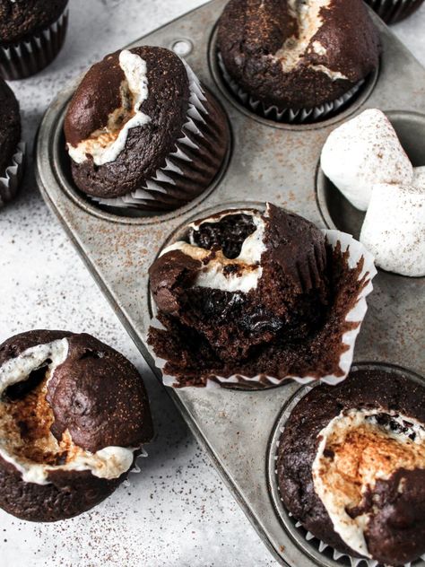 Spicy Hot Cocoa Muffins (DF) | Sugared & Stirred Hot Chocolate Muffins, Cocoa Muffins, Mexican Hot Cocoa, Dairy Free Muffins, Chocolate Banana Cake, Chocolate Muffin Recipe, Double Chocolate Muffins, Baking Journal, Cocoa Cookies