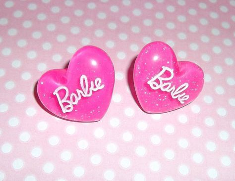 Barbie Earrings | 50 Etsy Items That Will Hit You Right In The Childhood Barbie Earrings, Retro Barbie, Fandom Jewelry, Right In The Childhood, Pretty Pink Princess, Barbie Theme, Girls Stuff, Rainbow Birthday Party, Polymer Earrings