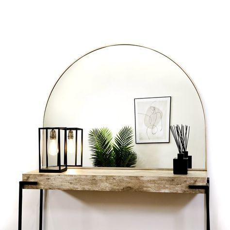 Mirror Above Fireplace, Arch Wall Mirror, Living Room Transformation, Hallway Mirror, Arch Wall, Overmantle Mirror, Arched Mirror, Home Organisation, Beautiful Mirrors