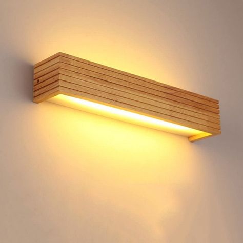 Wall Scone, Wood Wall Lamps, Lamp Lights, Bedroom Bedside Lamp, Wood Interior Design, Wall Lamps Bedroom, Lighting Wall, Luminaire Mural, Indoor Wall Lights