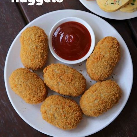 Veg Nuggets, Vegetable Nuggets, Bread Cutlet, Savory Snack Recipes, Veggie Nuggets, Veg Pizza, Nuggets Recipe, Green Chutney, Chaat Masala