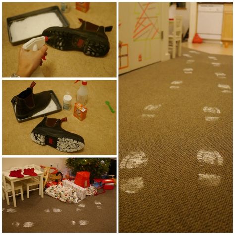 How to make Santa's boot tracks - a fun Christmas morning surprise for little kids! Christmas Morning Traditions, Santa Footprints, Its Christmas Eve, Magic For Kids, Diy Santa, Christmas Surprise, Christmas Gifts For Girls, Toddler Christmas, Fun Christmas