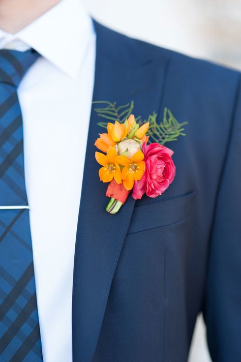 Dutch Inspired Styled Shoot — Petals by the Shore Floral Crown Bride, Dutch Wedding, Groom Blue Suit, Flowers For Men, Boda Mexicana, Prom Flowers, Boutonniere Wedding, Orange Wedding, Maryland Wedding