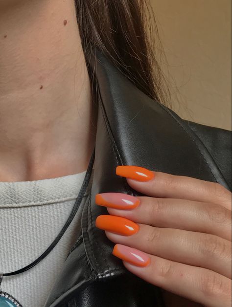 Orange Gel Nails Short, Spring Nail Designs 2023, Simple And Cute Nails, Make Nails, Jade Nails, Mickey Nails, Multicolored Nails, Nails Art Designs, Cow Nails