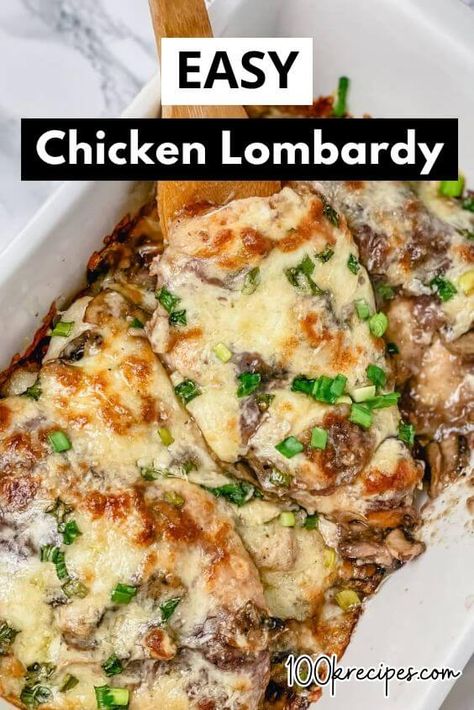 Easy Chicken Lombardy Recipe | 100K Recipes Chicken Lombardy Recipes, Chicken Lombardy, Alice Springs Chicken, Holiday Recipes Thanksgiving, Pan Fried Chicken, Fried Chicken Breast, How To Cook Mushrooms, Lemon Sauce, Boneless Chicken Thighs