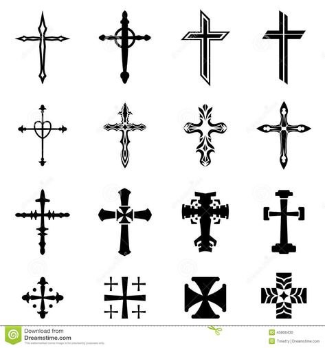 Protestant Cross, Tiny Tattoos With Meaning, Small Cross Tattoos, Small Cross Tattoo, Cross Icon, Icon Set Design, Note Writing Paper, Cross Tattoo Designs, Jesus Tattoo