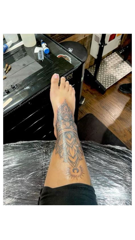 Anklet Tattoos Black Women, Foot And Shin Tattoos For Women, Feet Tattoos Black Women, Foot Tattoos For Women Black Woman, Foot Ankle Tattoos For Women, Feet Tatoos Woman, Foot Tattoo Black Women, Top Foot Tattoos, Foot And Ankle Tattoos For Women