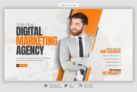 Banners Design, Learning Web, Banner Web, Poster Template Design, Digital Banner, Web Banners, Social Media Poster, Business Analysis, Web Banner Design