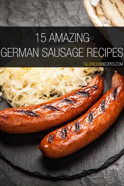 Homemade German Sausage Recipes, Recipes With German Sausage, Oktoberfest Sausage Recipes, Knockwurst Recipes Dinners, Knockwurst Recipes, German Sausage Recipes, Currywurst Recipe, Sausage Dinners, German Meat