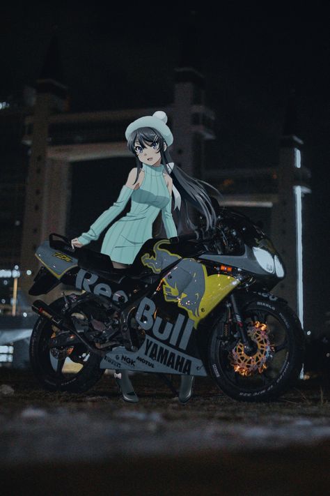 Tokyo Motorcycle Aesthetic, Anime Motorcycle Wallpaper, Anime Motorcycle Aesthetic, Anime Bike, Anime Motorcycle, Aphmau Characters, Samurai Wallpaper, Motorcycle Drawing