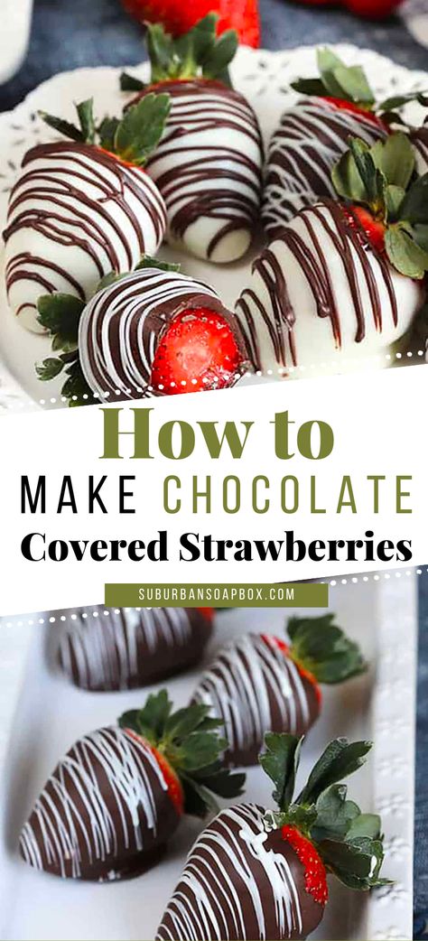 Want to know how to make Chocolate Covered Strawberries like a pro? These simple tips will make sure you end up with perfectly coated juicy chocolate dipped strawberries that will look like you bought them at your local confectionary! Diy Chocolate Covered Strawberries, Easy Chocolate Covered Strawberries, Making Chocolate Covered Strawberries, Dessert Halloween, Chocolate Covered Strawberry Recipe, Chocolate Covered Fruit, Diy Chocolate, Chocolate Covered Treats, Sale Ideas