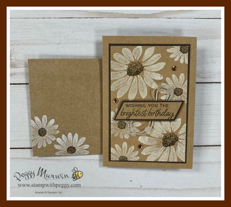 Stampin Up Cheerful Daisy Cards, Stampin Up Cheerful Daisies, Cheerful Daisy, Cheerful Daisies, Mini Scrapbook Album, Daisy Cards, Linen Thread, Summer Cards, Card Crafts