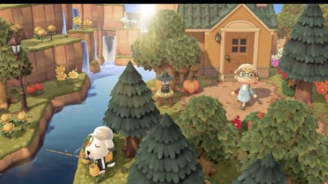 Acnh Overgrown Museum, Achn Ideas, Acnh Town Ideas, Acnh Builds, Cottagecore Animal Crossing, November Ideas, Fall Cottagecore, Acnh Paths, Museum Studies