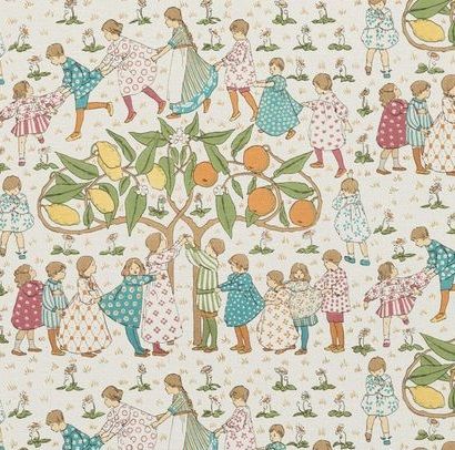 'Orange and Lemons' nursery rhyme fabric Lemons Nursery, Vintage Childhood, Fabric Crafts Diy, Baby Pattern, Nursery Fabric, Baby Fabric, Oranges And Lemons, Antique Gift, Kids Fabric