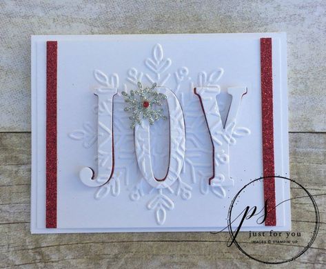 Snowflake Cards, Homemade Christmas Cards, Stampin Up Christmas Cards, Alphabet Cards, Stampin Up Christmas, Diy Christmas Cards, Card Tutorial, Christmas Cards To Make, Cards Christmas