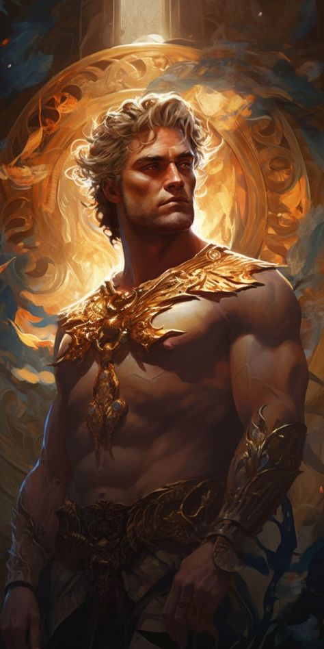 Hyperion, Titan God Of Light And Heavenly Observation | Fantasy I Sci-Fi I Books I Films I World Building Roman Empire Sci Fi, God Of Sun Art, Sun God Aesthetic, Titans Greek, Helios Aesthetic, Greek God Of Light, God Of Earth, Titans Greek Mythology, Helios God