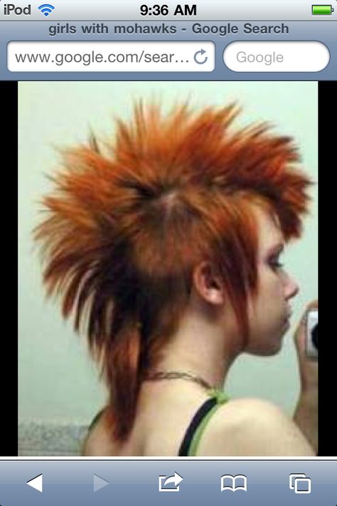 I want this so badly Punk Haircut, Bright Hair Colors, Mohawk Hairstyles, Knoxville Tennessee, Punk Hair, Bright Hair, Punk Girl, Alternative Hair, Creative Hairstyles