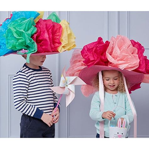 250+ Easter Craft Ideas for Kids and Adults | Hobbycraft Easter Bonnet Competition, Easter Hat Parade, Spring Bonnet, Spring Hat, Crazy Hat Day, Flower Costume, Easter Hats, Hat Day, Spring Hats