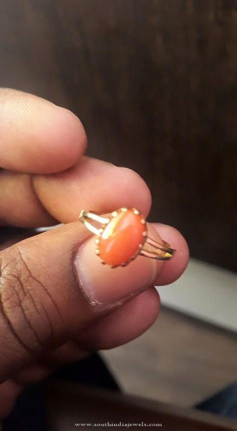 Gold Coral Rings for Women, Simple Gold Coral Rings, Plain Gold Coral Rings. Coral Jewelry Indian Gold Simple, Coral Stone Ring Design For Women, Coral Gold Ring For Women, Coral Ring Designs For Women, Elegant Coral Ring Jewelry, Luxury Coral Gemstone Ring, Coral Ring, Coral Stone, India Jewelry