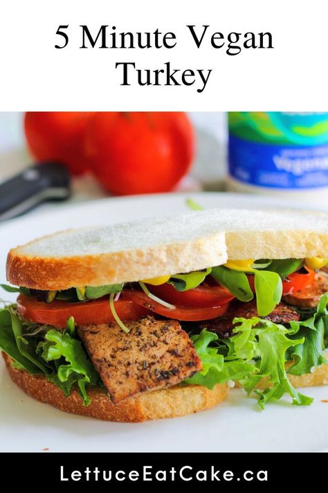 5 Minute Vegan Turkey Tofu Deli Slices, Tofu Deli Meat, Deli Meat Recipes, Tofu Turkey, Weekday Lunches, Vegan Turkey, Tofu Sandwich, Tofu Marinade, Homemade Tofu