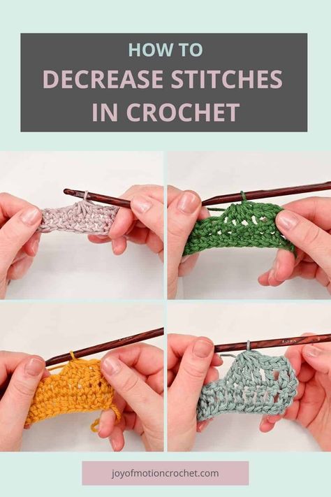 Decrease In Crochet, Invisible Decrease Crochet, Crocheting Stitches, Invisible Decrease, Half Double Crochet Decrease, Treble Crochet, Double Crochet Decrease, Single Crochet Decrease, Crochet Blanket Pattern Easy