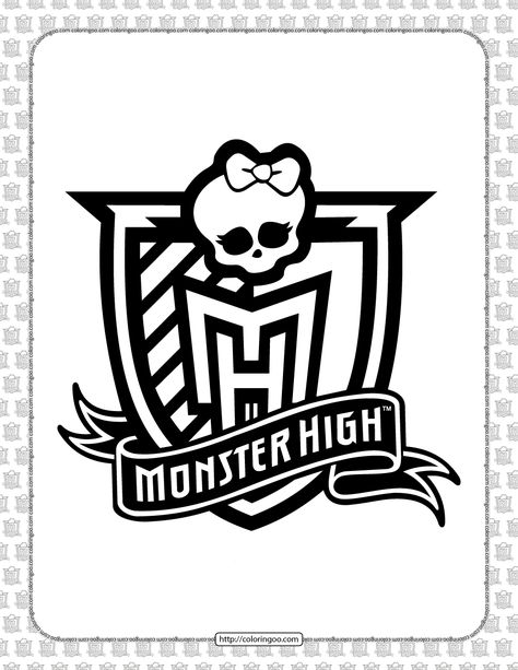 Monster High White and Black Logo Outline Monster High Svg Free, Monster High Characters Drawings, Monster High Doodles, Black And White Monster High, Monster High Black And White, Monster High Art Drawing, Monster High Tattoo Ideas, Ibis Paint Drawing Ideas, Monster High Drawings