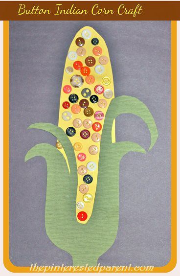 Button Indian Corn Craft - fall crafts for kids Craft Ideas Fall, Indian Corn Craft, Corn Craft, November Crafts, October Crafts, Fun Fall Crafts, Indian Corn, Easy Fall Crafts, Fall Crafts Diy