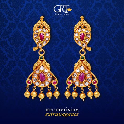 Wow! Get ready to hear whispers all around, when you #accessorize with these #classy #antique #jhimikis! - #mesmerising #extravagance - #Antique #Gold #Ethnic #Earrings #Jewellery #Vintage #Collection Grt Jewellers, Jewellery Vintage, Ethnic Earrings, Neck Piece, Earrings Gold, Get Ready, Antique Gold, Vintage Collection, Drop Earrings