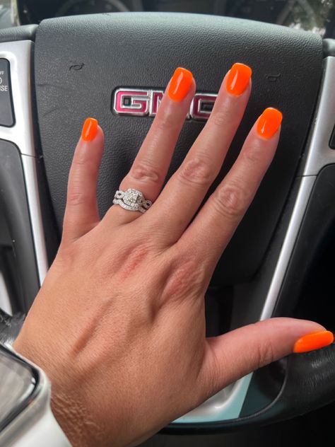 Orange Dip Nails Fall, Orange Powder Nails, Orange Dip Powder Nails, Orange Nails Dip Powder, Dip Powder Nails Orange, Neon Orange Gel Nails Short, Orange Dip Nails, Neon Orange Dip Powder Nails, Special Nails