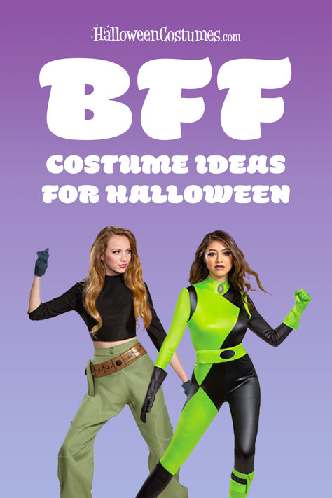 It's obvious your bestie is vital to your very existence (that might be a slight exaggeration, but you understand), so we’ve conjured up some of our cutest costumes for BFFs. We have tons of options to fit all kinds of bestie relationships so pick out your favorite, put it on, and start posing for some Instagram posts. Opposite Halloween Costumes, Girls Matching Halloween Costumes, Two Girls Halloween Costumes, Friend Costumes For Two, Good Duo Halloween Costumes, 2 Girls Halloween Costumes, Halloween Costumes For A Duo, Two Person Halloween Costumes Bff, Teenager Halloween Costumes