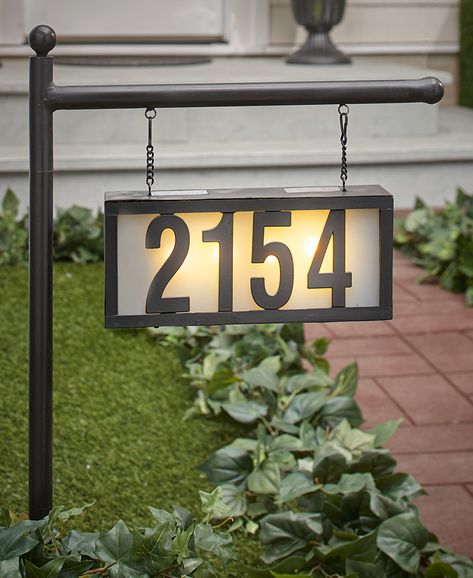 Solar House Number Display Stakes Diy House Number Sign, House Number Ideas Outdoor, Oak Knoll, House Number Ideas, Solar House Numbers, House Numbers Diy, Led House, Exterior Signage, House Number Plaque