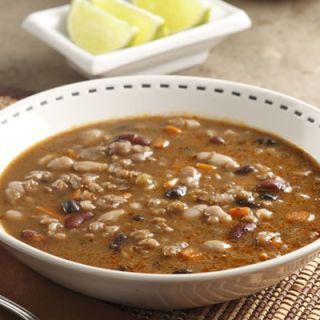 Southwestern Three-Bean and Barley Soup Bean And Barley Soup Recipe, Low Calorie Slow Cooker Recipes, Low Calorie Soup Recipe, Low Calorie Soup, Crock Pot Recipes, Veggie Stock, Barley Soup, Plant Strong, Vegan Soups