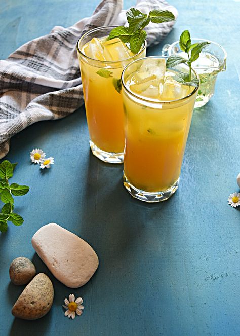 Mango Coconut Water Virgin Mojito Recipe | Foodaholic Virgin Mojito Recipe, Coconut Water Recipes, Mango Drinks, Mojito Mocktail, Virgin Mojito, Natural Electrolytes, Mint Simple Syrup, Mint Oil, Mojito Recipe