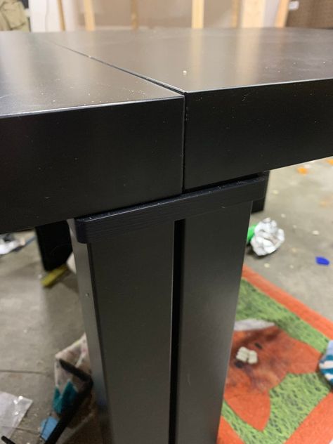 Q: How to join two LACK tables together temporarily? - IKEA Hackers Tv Stand Hack, Ikea Office Furniture, Lack Coffee Table, Lack Table, Cheap Table, Ikea Finds, Ikea Lack, Need More Space, Beauty Room Decor