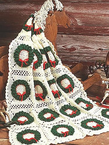 Crochet Patterns Christmas Afghan Patterns – Crochet Motifs Afghans, Christmas Afghan, Christmas Crochet Blanket, Crochet Christmas Wreath, Christmas Crochet Patterns Free, Square Cardigan, Crocheted Christmas, Crochet Afghan Patterns Free, Confection Au Crochet